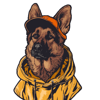 German Shepherd hoodie with cap
