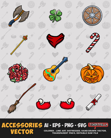 ACCESSORIES MIX AND MATCH SET VECTOR FOR SALE