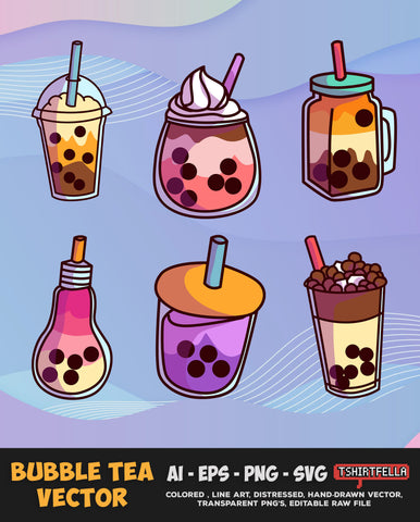 Bubble Tea Vector Bundle