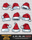 Christmas Hats Vector Bundle