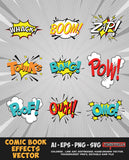 Comic Book Effects Vector Bundle FOR SALE