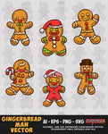 Gingerbread Man Vector Bundle