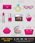 GIRLY THINGS VECTOR BUNDLE FOR SALE