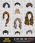 HAIR MIX AND MATCH SET VECTOR FOR SALE