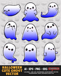 Halloween Cute Ghost Vector Bundle FOR SALE