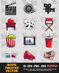 Movie Theater Vector Bundle FOR SALE