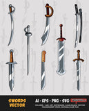SWORDS VECTOR BUNDLE FOR SALE